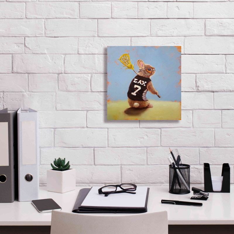 «Lax Bunny» par Lucia Heffernan, H 12 po x l 12 po x P 0,75 po