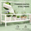 Jardinières en métal blanc, grand support en acier avec treillis pour l'intérieur et l'extérieur