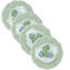 BEAUTIFUL SET OF HYDRANGEA GARDEN GREEN SALAD PLATES (4)
