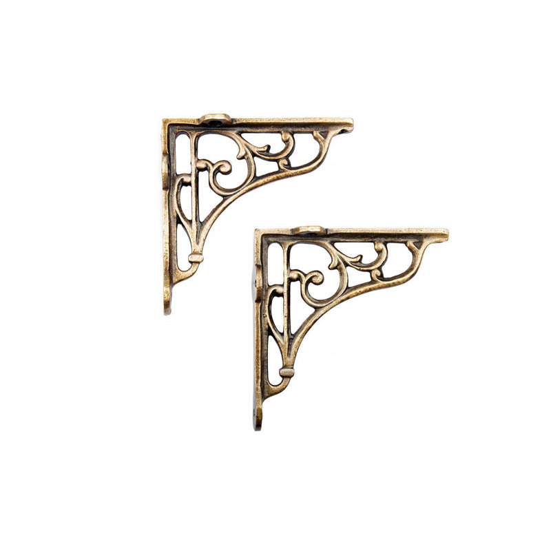 BKT-SCR-ABR55 2 Piece Metal Bracket Shelf, 15.24 H x 15.24 W x 15.24 D cm