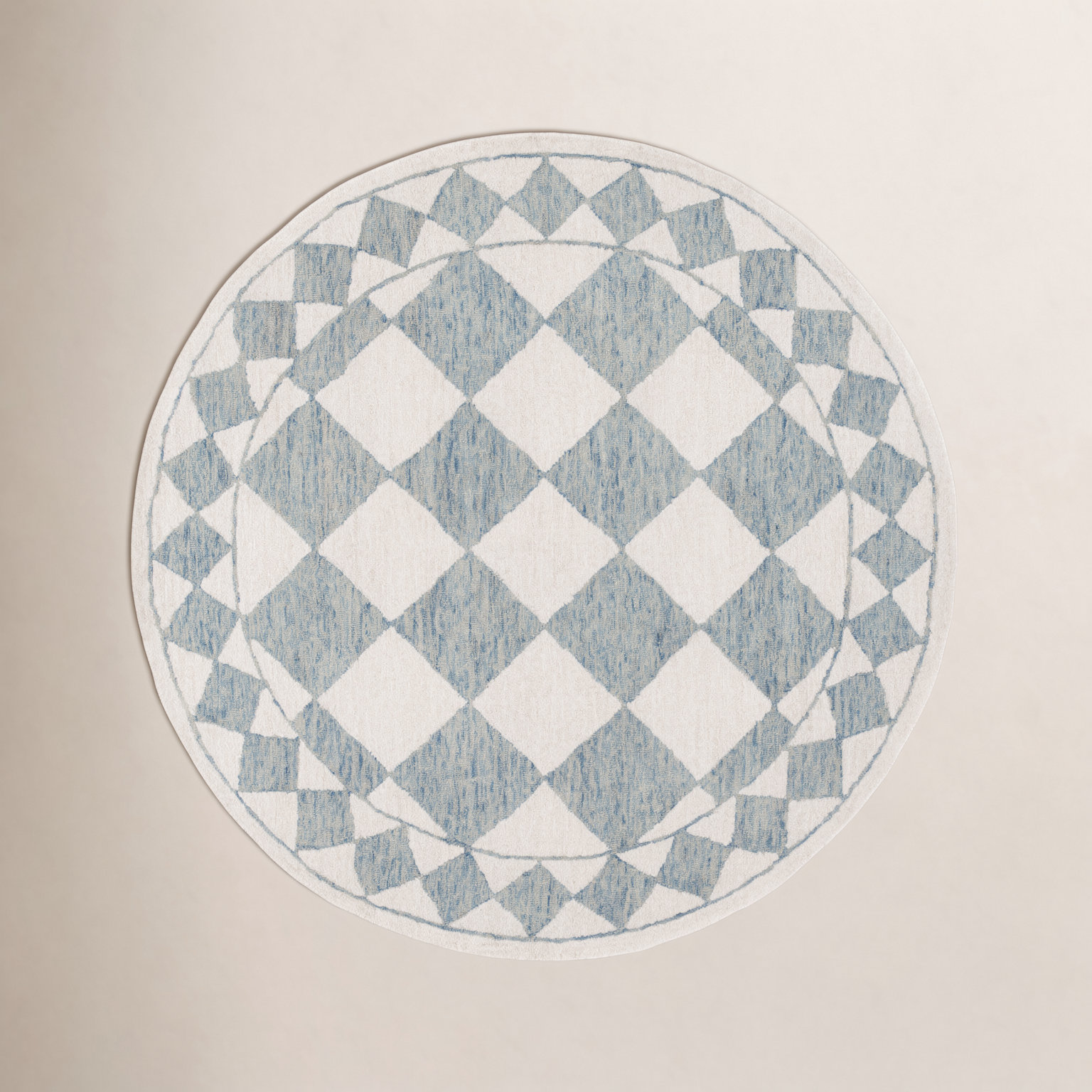 Claude Hand-Woven Geometric Rug, Round 6'