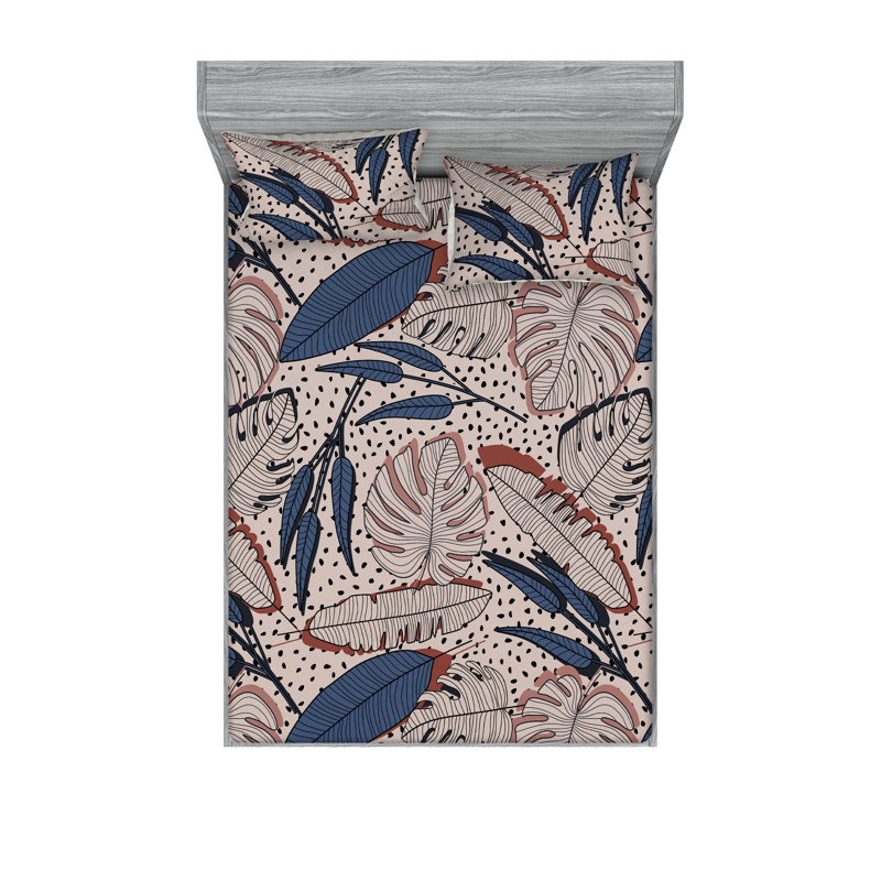 Drap-housse et taie décorative Ambesonne, Ensemble de draps très grand californien avec 2 t