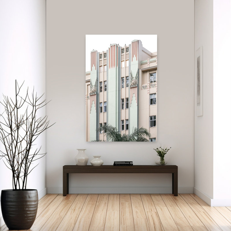 Art contemporain contemporain abstrait palmier, H 60 po x l 40 po