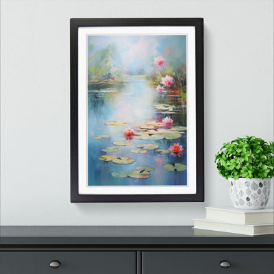 Pond Impressionism - Single Picture Frame Print on Wood