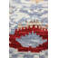 Wool Ikat Area Rug in Blue/Gold/Ivory-646421097