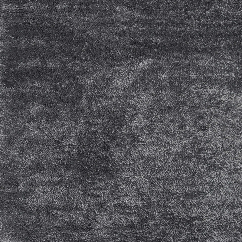 Tapis contemporain noir, Carré 5 pi