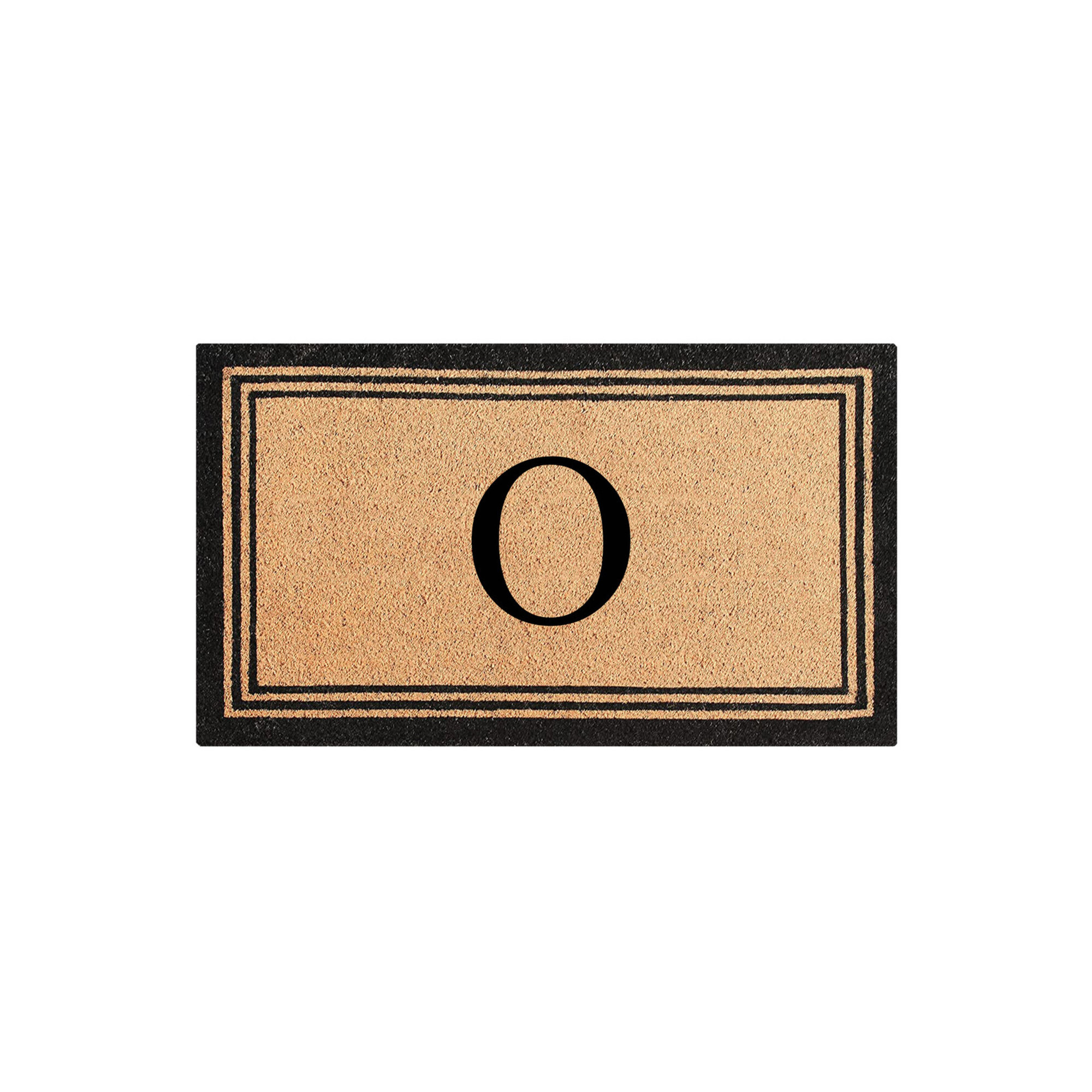 DeHond Pure Natural Coir Non-Slip Outdoor Door Mat, O, 18" X 30"