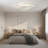 Codie 3- Light 28.3 Inches White Led Semi Flush Mount with Remote Control-2105347340-2017203054