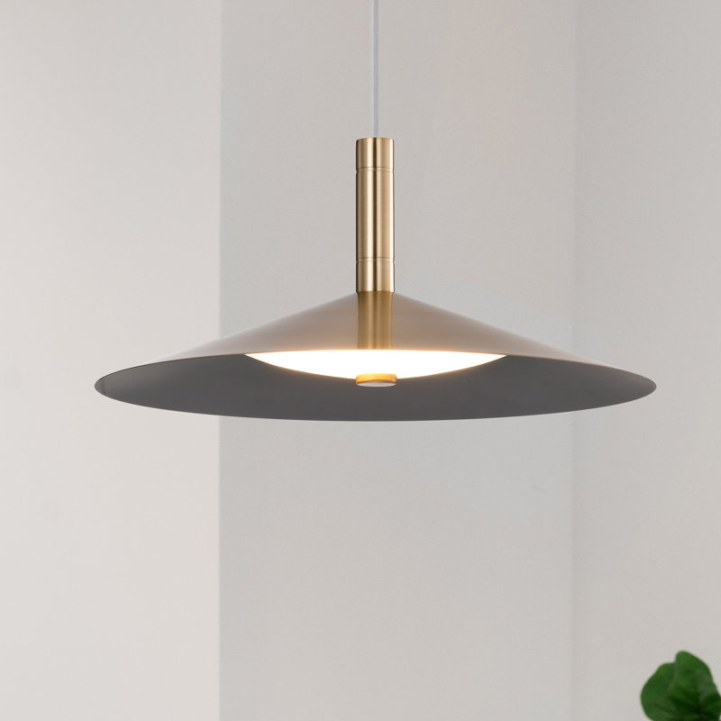 Vicente - Luminaire suspendu DEL - 3K / 4K / 5K CCT sélectionnable, H 151,13 po x l 14 po x P 14 po, Bronze brillant