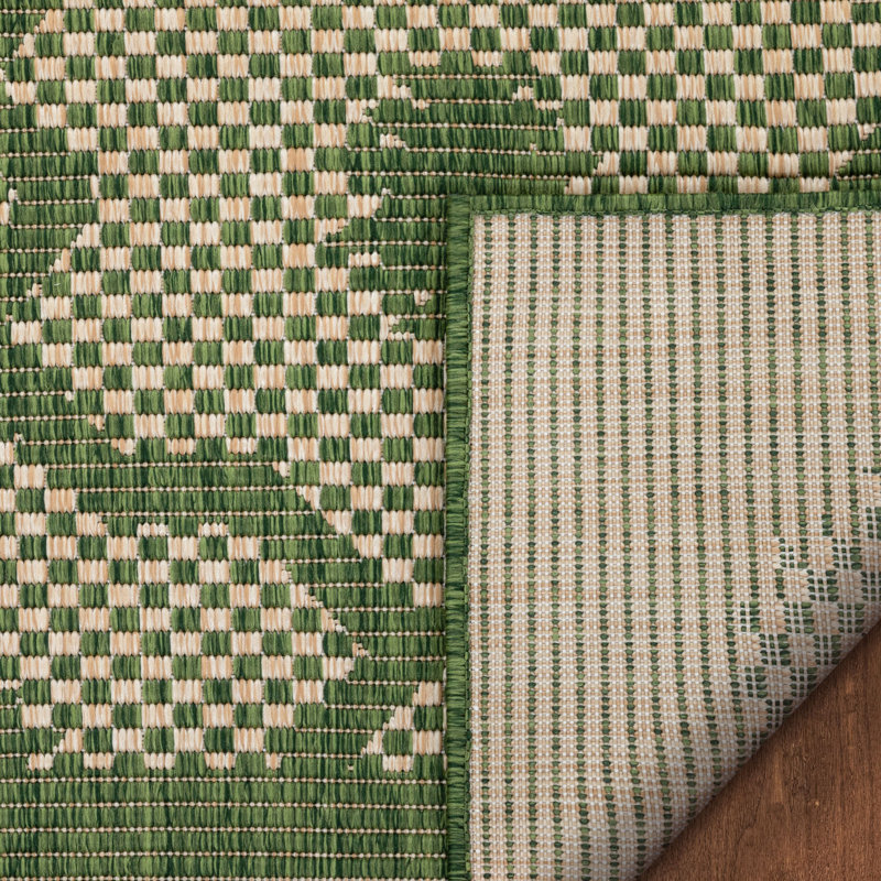 Geometric Synthetic Indoor / Outdoor Area Rug, Rectangle 120 x 160 cm