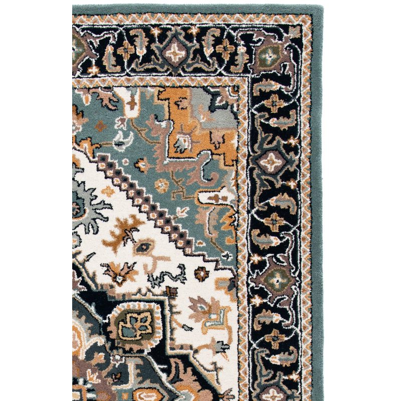 Tapis oriental en laine touffeté à la main Heritage, Tapis de couloir 2 pi 3 po x 12 pi