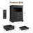 3-Drawer Dresser, 2 Pcs, White & Black-596184749-596184751
