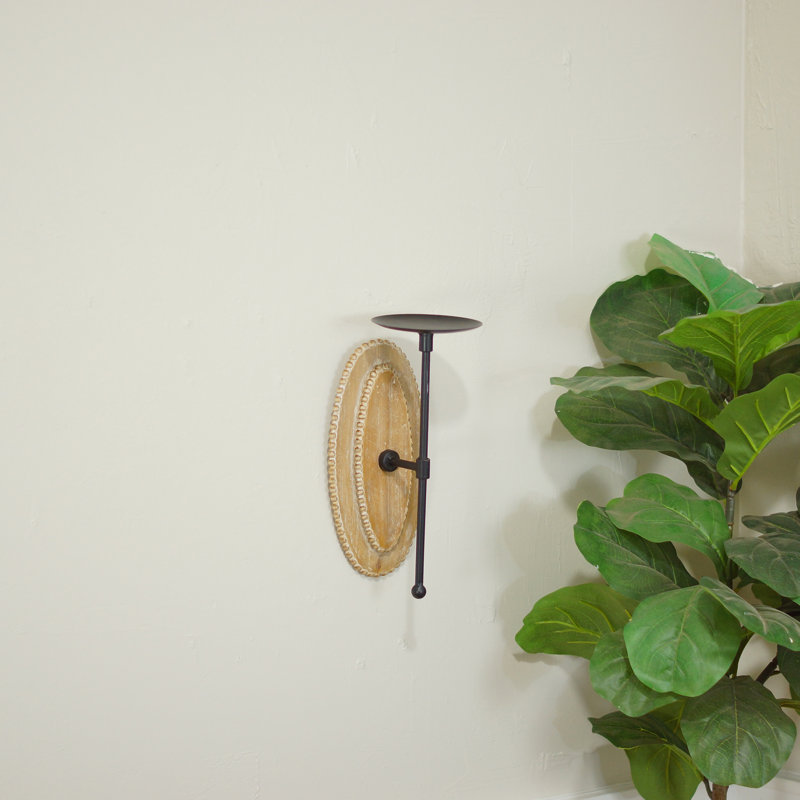 Applique murale ovale en bois 11 po