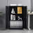 Black Storage Cabinet, Adjustable Height Dividers, Handle Locks, Spring Loaded Door Metal Exquisite-754320521