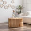Table basse cylindrique de style rétro avec motif en relief vertical, table basse, table de salon-841357016-841357019