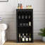 Armoire à vin modulaire avec huche et tablettes de rangement pour une organisation et une présentation polyvalentes.-1302725110