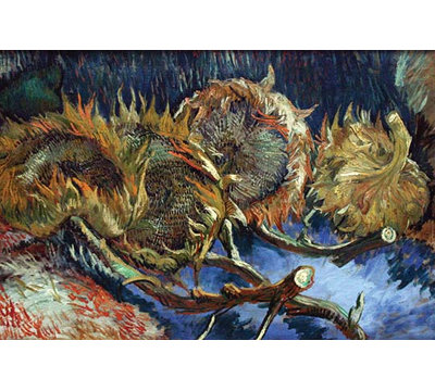 « quatre fleurs sont allées à seed » par vincent van gogh, reproduction d’art
