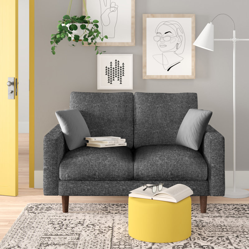 Craigmont Upholstered Sofa, Gray, 33.1" H x 50.4" W x 31.7" D