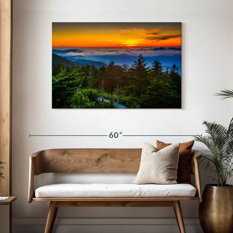 Alvord Clingmans Dome Dramatic Sunset, H 30 po x l 45 po