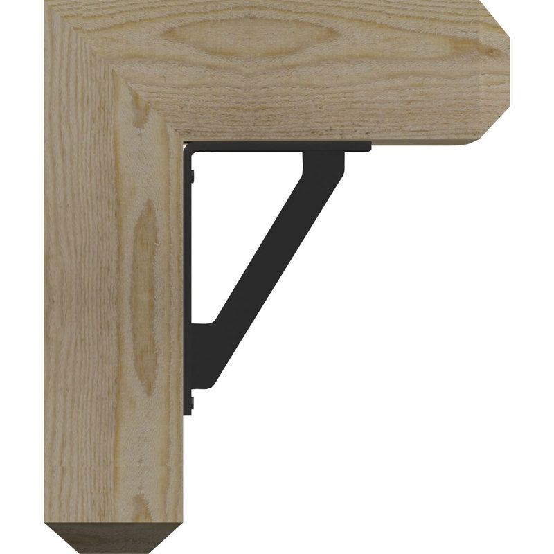 Support de fer simple 4 po Craftsman, H 18 po x P 15 1/2 po, Sapin de Douglas l 3 1/2 po x T 4 po (lisse)