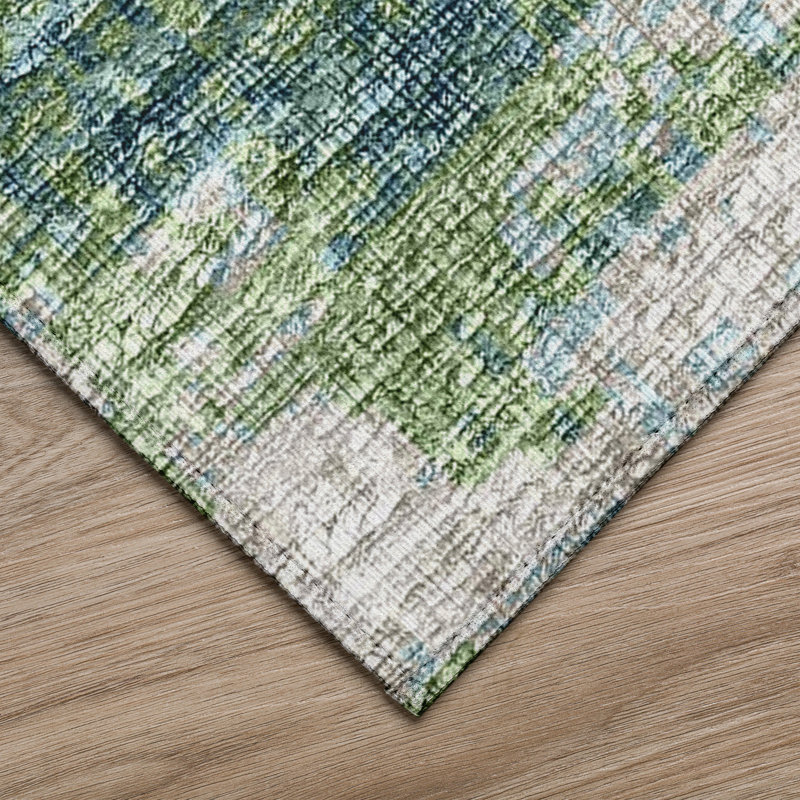 Whittany Washable Abstract Indoor / Outdoor Rug, Rectangle 8' x 10'