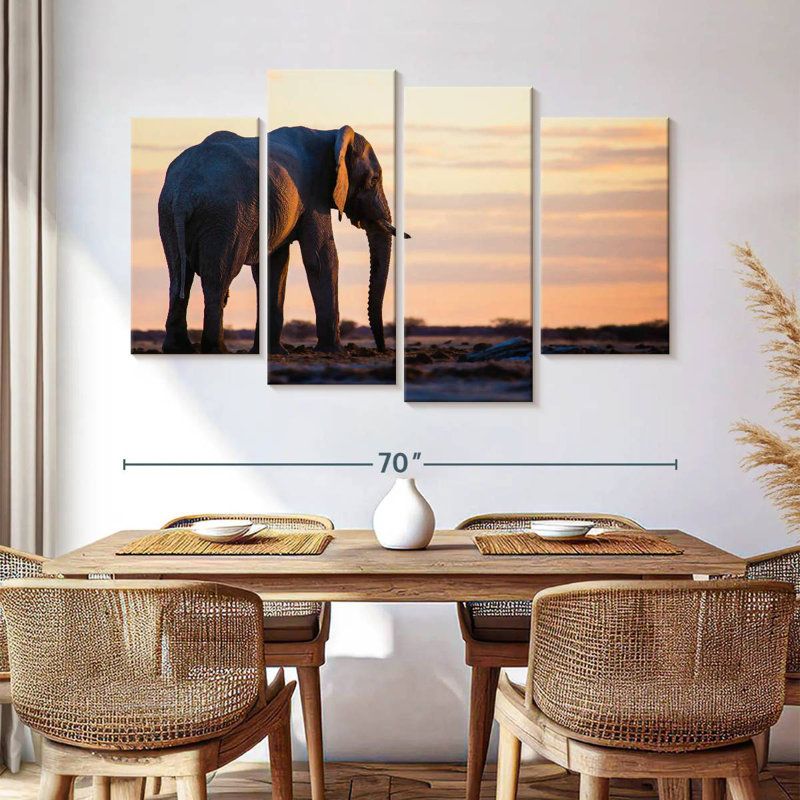 Éléphant solitaire Brampt, H 42 po x l 68 po