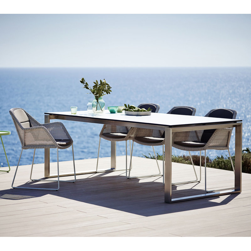 Edge Outdoor Dining Table, Concrete Gray