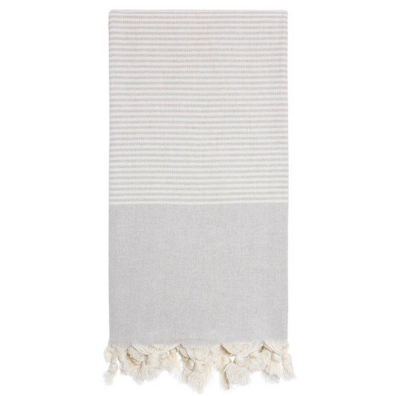 Macneil 100% Cotton Ultra Light Beach Towel, Gray