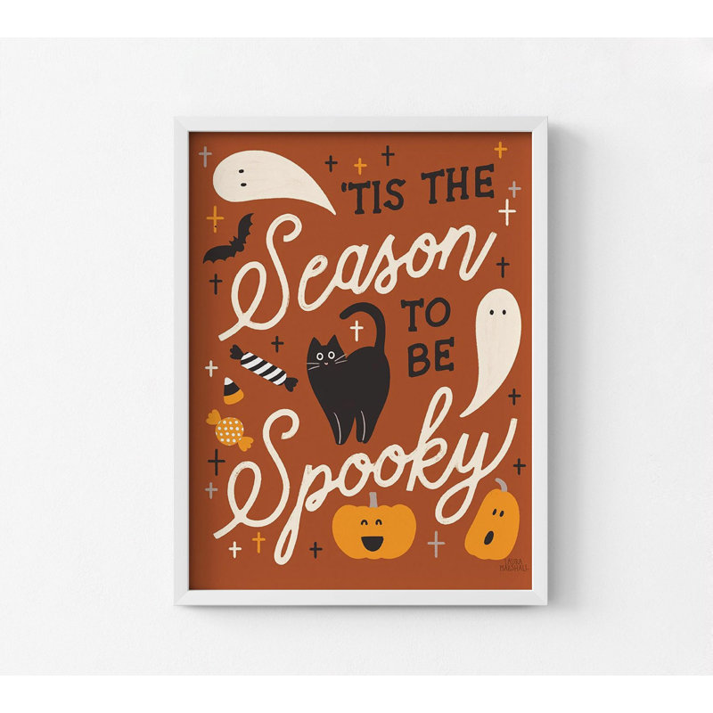 «Trick Or douceur V rouille» par Laura Marshall, cadeau de signe d'Halloween heureux, décor d'automne moderne, décorations d'automne spéciales, fête Spooky