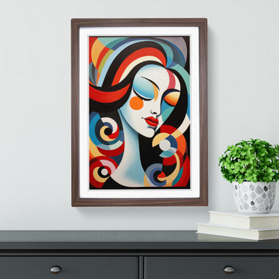 Pablo Picasso Op Art - Framed Print