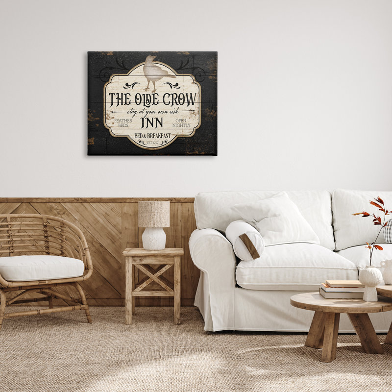 The Olde Crow Inn 1757 par Jennifer Pugh - impression, Toile tendue, H 30 po x l 40 po x P 1,5 po