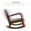 Chaise berçante en lin gris