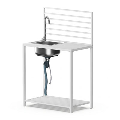 Outdoor Stainless Steel Sink Set With Prep Stations