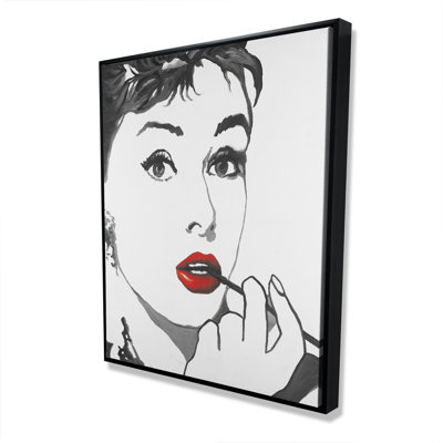 Toile encadrée de style Audrey Hepburn | Décoration intérieure