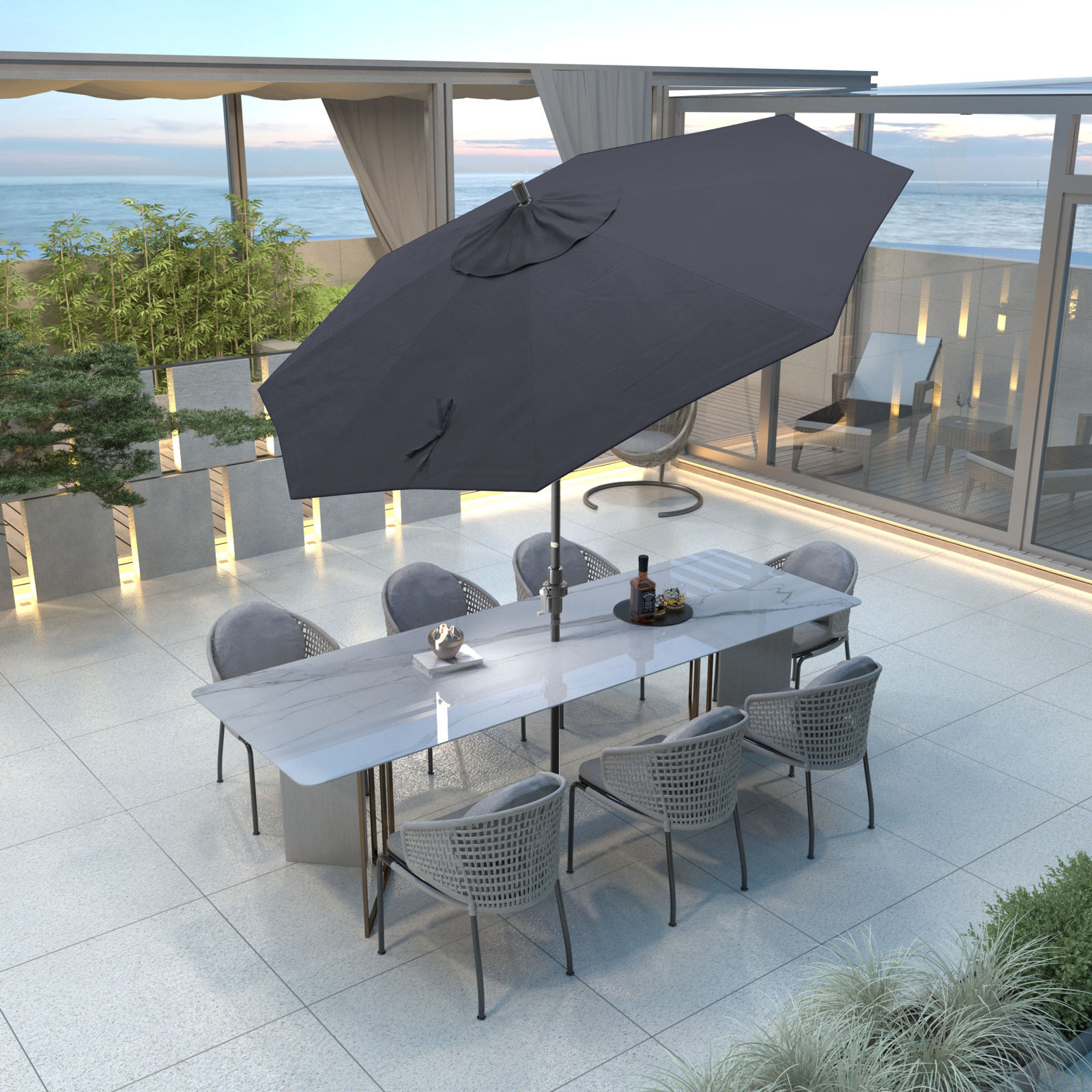 108'' Sunbrella® Outdoor Umbrella, Spectrum Indigo Sunbrella®