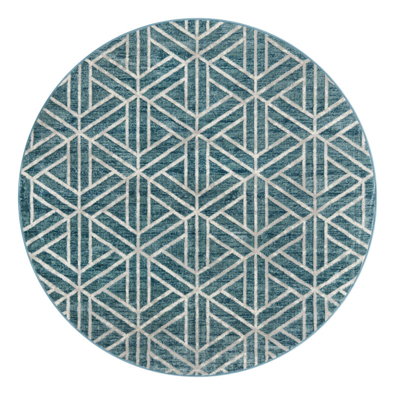 Nucla Geometric Indoor Rug, Round 7'
