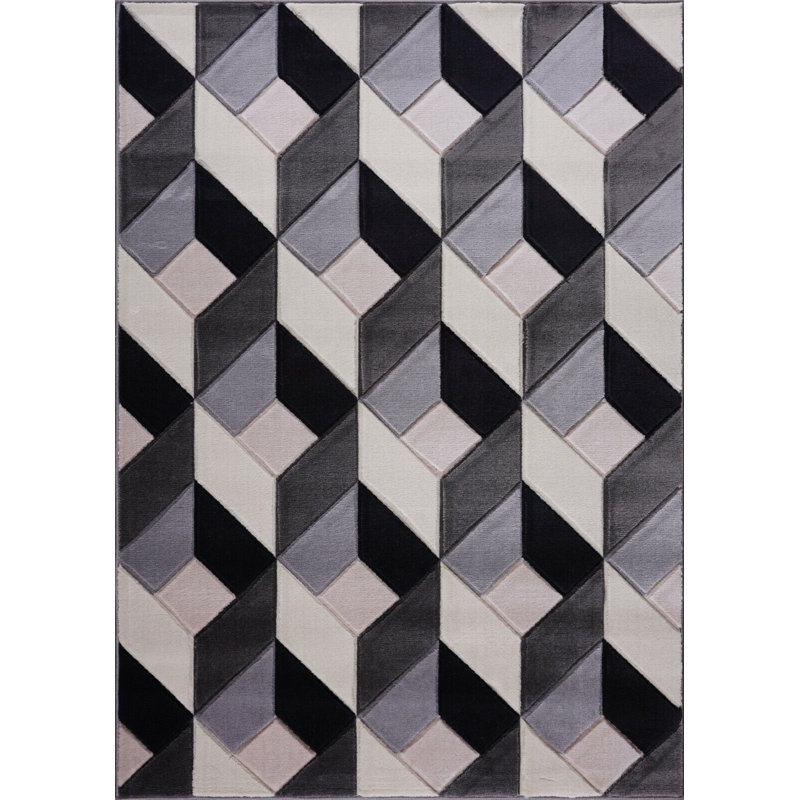 Glasser Geometric Area Rug, Rectangle 120 x 170cm