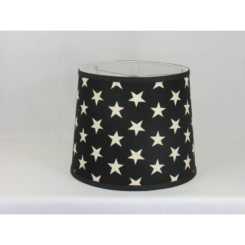 Abat-jour tambour en coton (araignée) de couleur noire, H 12 po x l 16 po x P 16 po