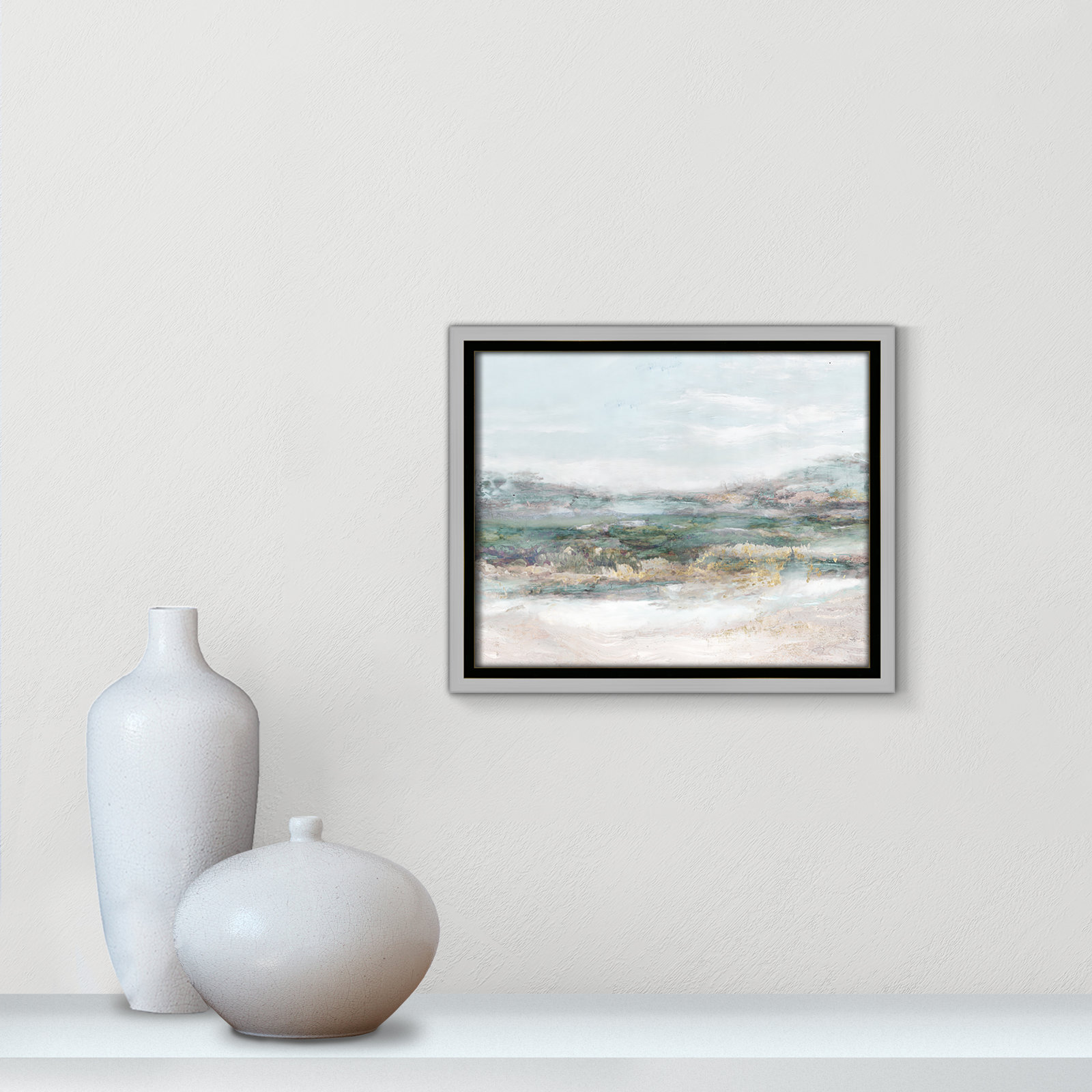 Dazzling by Matina Theodosiou - Painting Print on Canvas, Silver Framed Canvas, No Mat, 9.5" H x 11.5" W x 2" D
