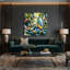 «Birds Rainbow Lorikeet», art mural sur toile bleue-1082640406