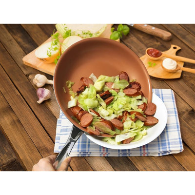 Gotham Steel 12 Piece Aluminum Nontick Cookware Set, Stay Cool Handles, Oven & Dishwasher Safe