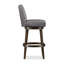 Swivel Upholstered Bar Stool with Solid Wood Frame-2063492783
