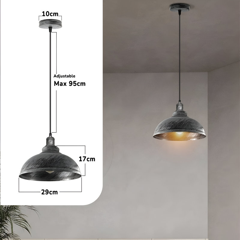 Reichenbach 1 - Light Black Dome Pendant