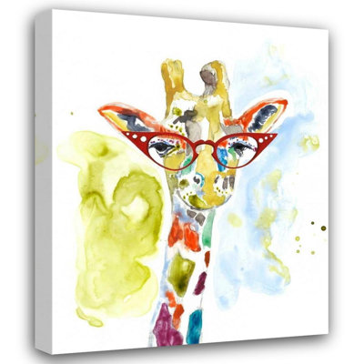 Trinx Goldberger, Jennifer Gallery Wrapped Canvas Art Titled: Smarty, Pants Giraffe