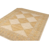 Distressed Homage Hand Knotted Wool Geometric Area Rug