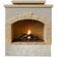 Square Stucco Propane Smokeless Outdoor Fireplace