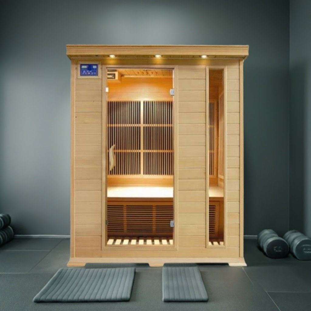 SunRay Saunas 3 - Person Bluetooth Compatible FAR Infrared Sauna in Hemlock SunRay Saunas