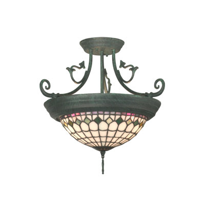 Glass Semi Flush Mount