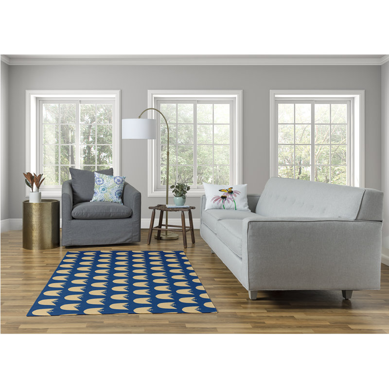 Chenille Floral Indoor Rug, Rectangle 4' x 6'