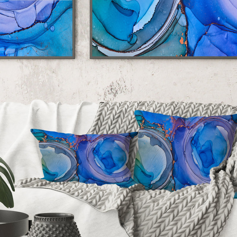 Coussin Blue Luxury, 16 po x 16 po